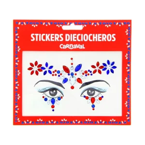 Brillos Para Cara Stickers Con Colores De Chile Para Fiestas Patrias