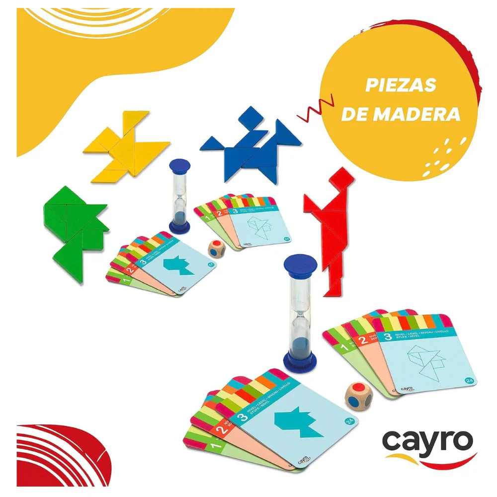 Juego Tangram 4 de madera Cayro